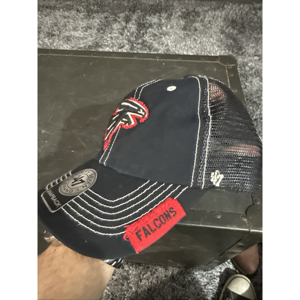 Atlanta Falcons Hat '47 Retro Trucker Cap Adjustable Black, Football